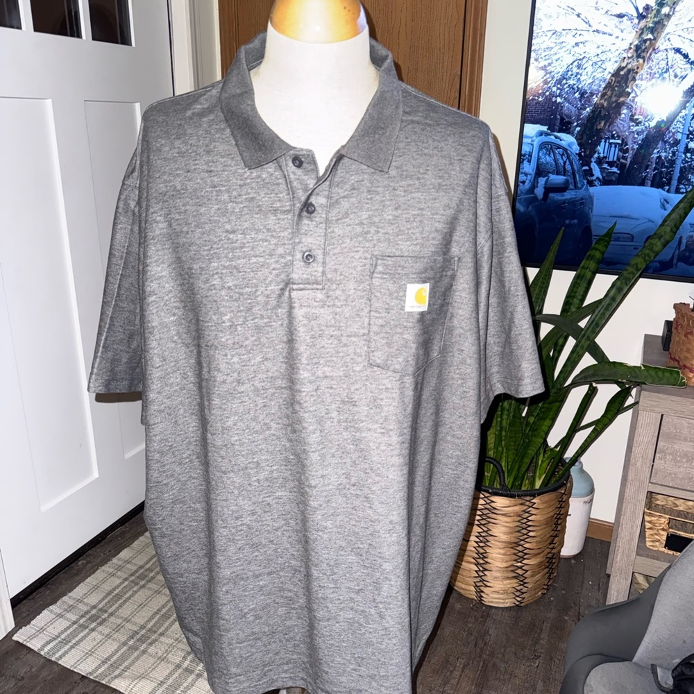 Carhartt Heather Gray Men's Polo Shirt